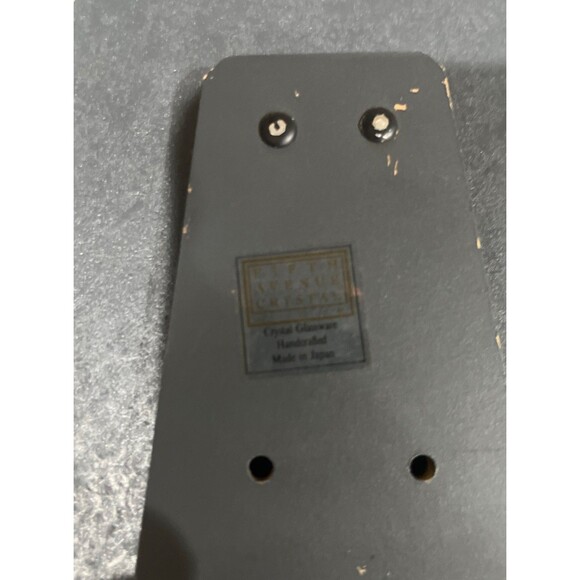 VTG FIFTH AVENUE CRYSTAL GLASS SIGNATURES OVAL  5x7 PICTURE FRAME - Picture 5 of 5